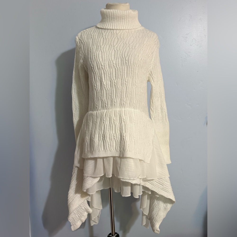 Asymmetrical Layered Sweater Dress